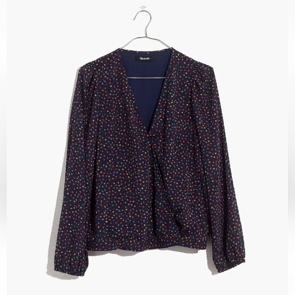 Madewell lyric sugar dot wrap top - Picture 4 of 8